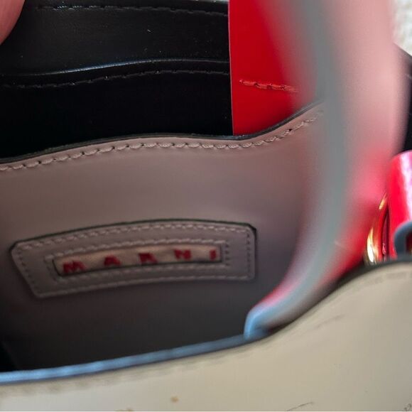 MARNI Mini Leather Tote Bag,Grey/ Black, NEW no tags comes with Dust bag. - Picture 8 of 13